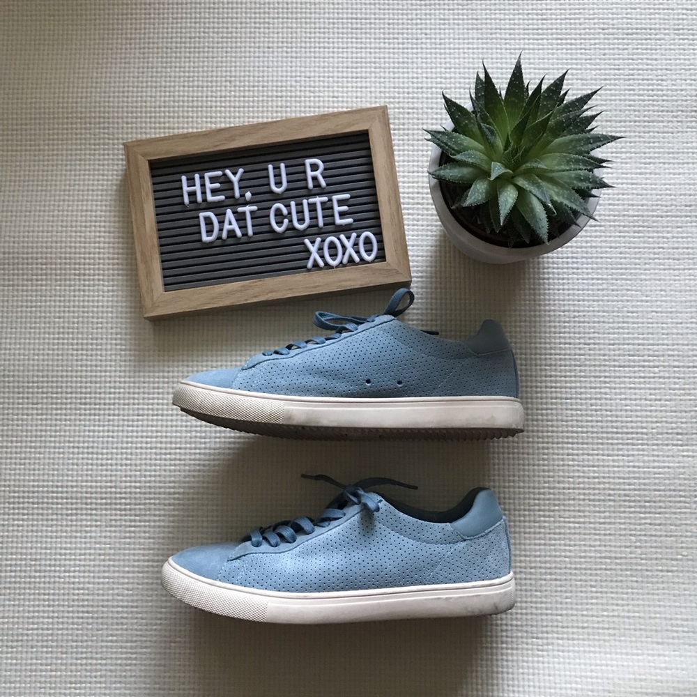 Clae Blue Leather Sneakers - Picture 4 of 5